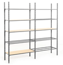 Rayonnage Quick'tube gris anthracite RAL 7024