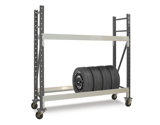 [ARZ1712402DEK0003-RF] CHARIOT - EPSIVOL porte-pneus 2 niveaux echelles gris anthracite RAL 7024 lisses gris RAL 7035